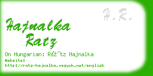 hajnalka ratz business card